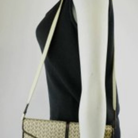 Michael Kors Whitney Vintage Crossbody Monogram Envelope Canvas - Picture 7 of 8